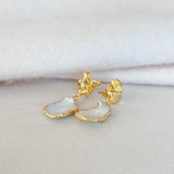 Handcrafted freshwater pearl earrings with 18K gold plating—hypoallergenic fine jewelry with timeless style
