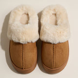 Cloud Nine Sherpa-Lined Platform Slippers in Camel