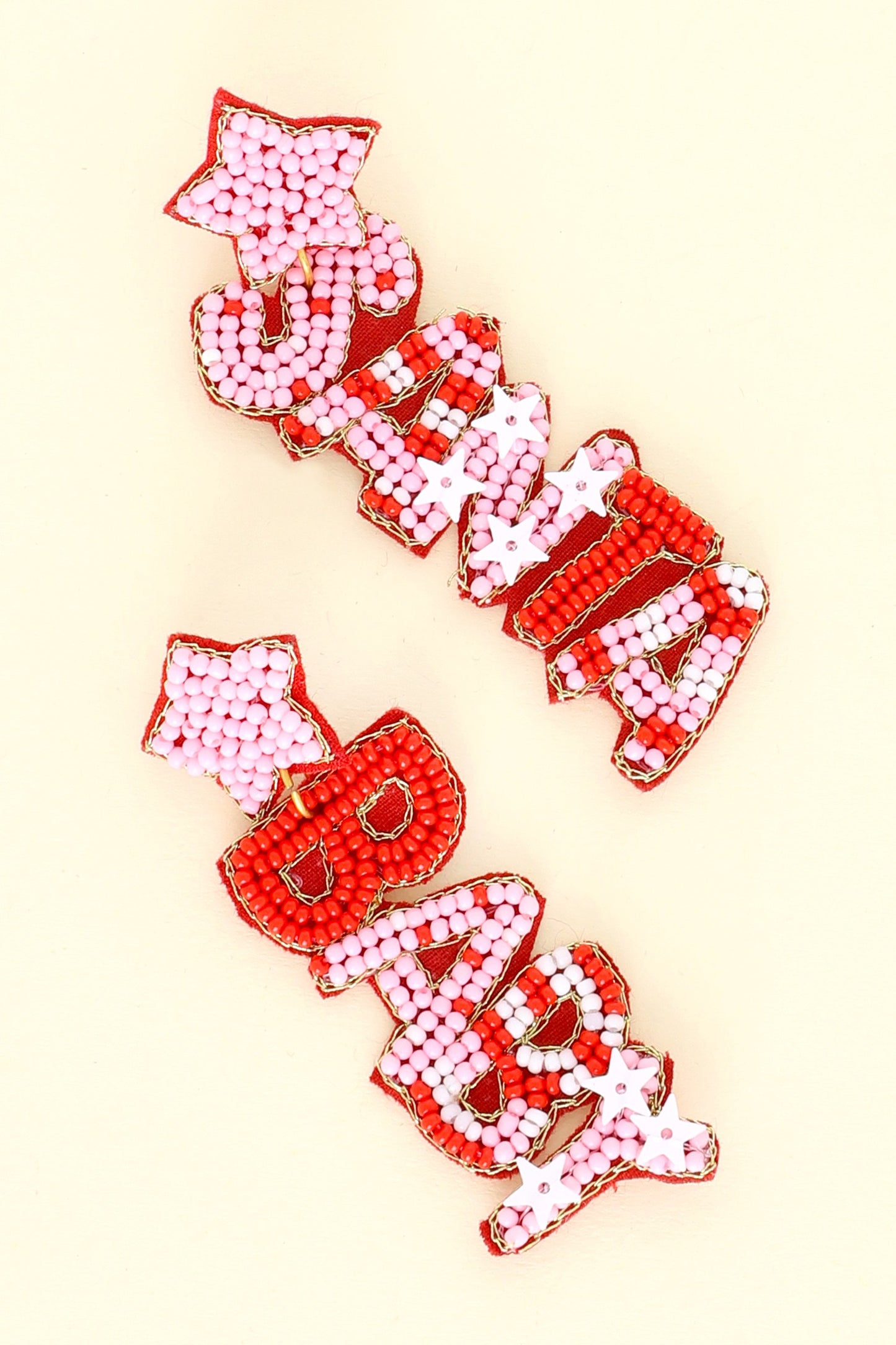 Santa Baby Beaded Long Drop Earrings