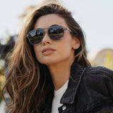Hayden Double Bridge Square Polarized Sunglasses