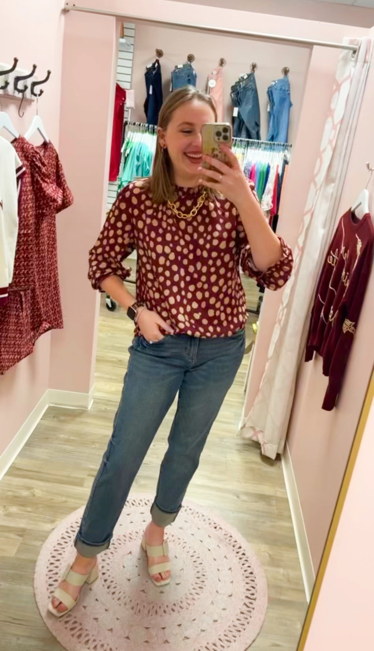 Wild Spirit Garnet & Gold Blouse