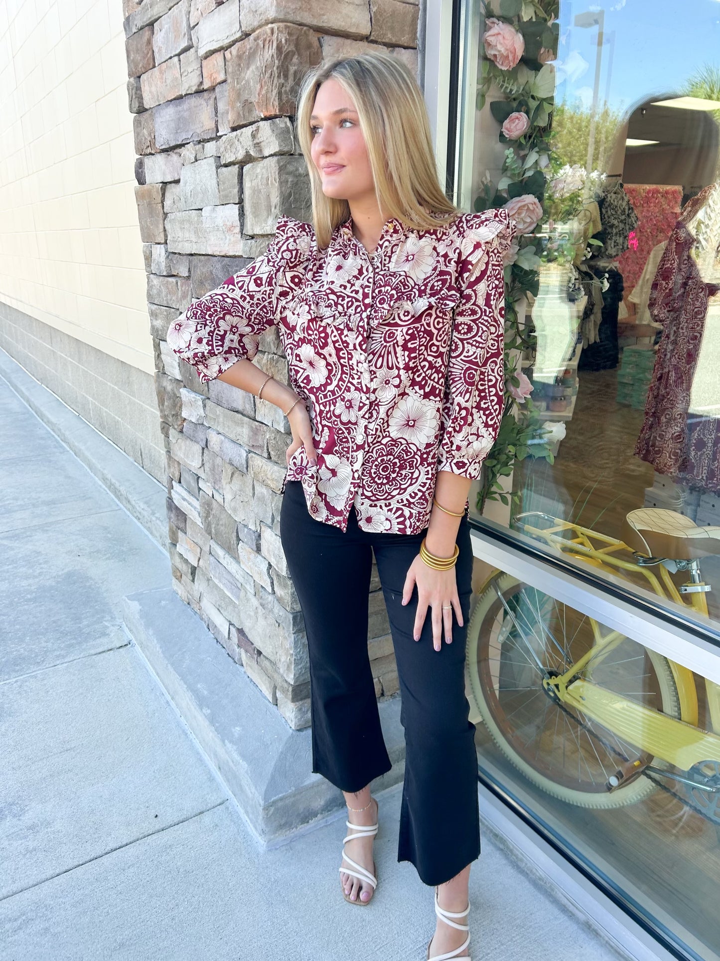 True Mystery Flutter Sleeve Top