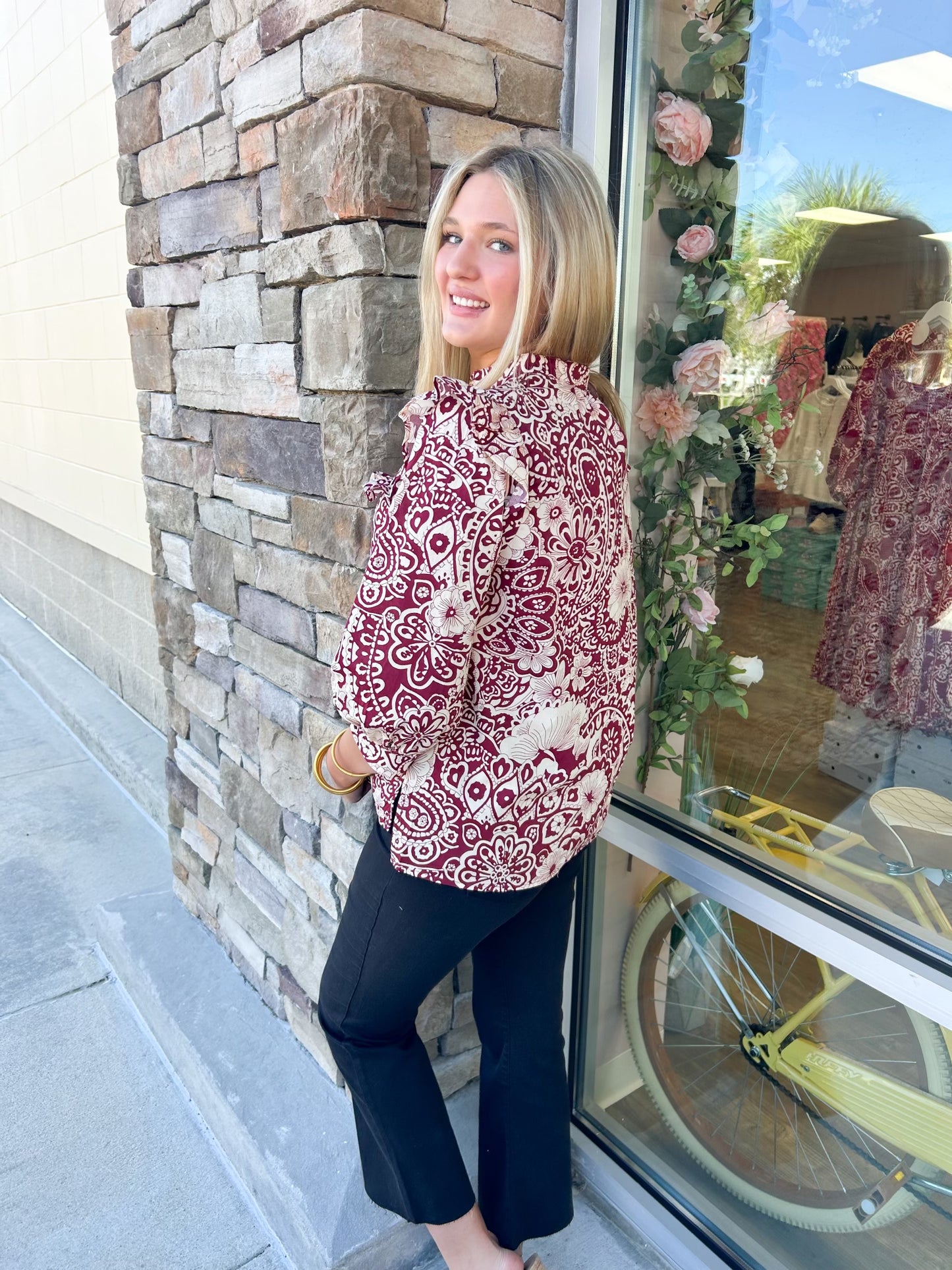 True Mystery Flutter Sleeve Top