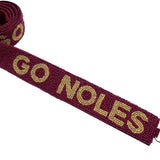 Go Noles Beaded Bag Strap in Garnet
