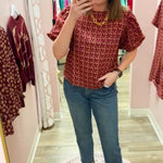 Spirit State Puff Sleeve Blouse