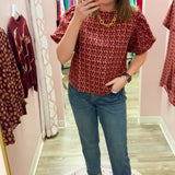 Spirit State Puff Sleeve Blouse