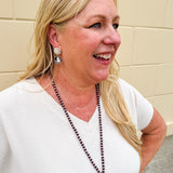 FSU drop earrings with pearl cluster and garnet and gold enamel logo charm