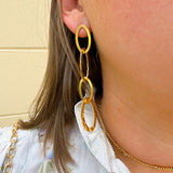 Golden Link Drop Earrings
