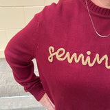 Golden Spirit Mock Neck Sweater