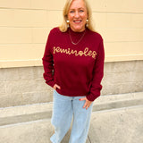 Golden Spirit Mock Neck Sweater