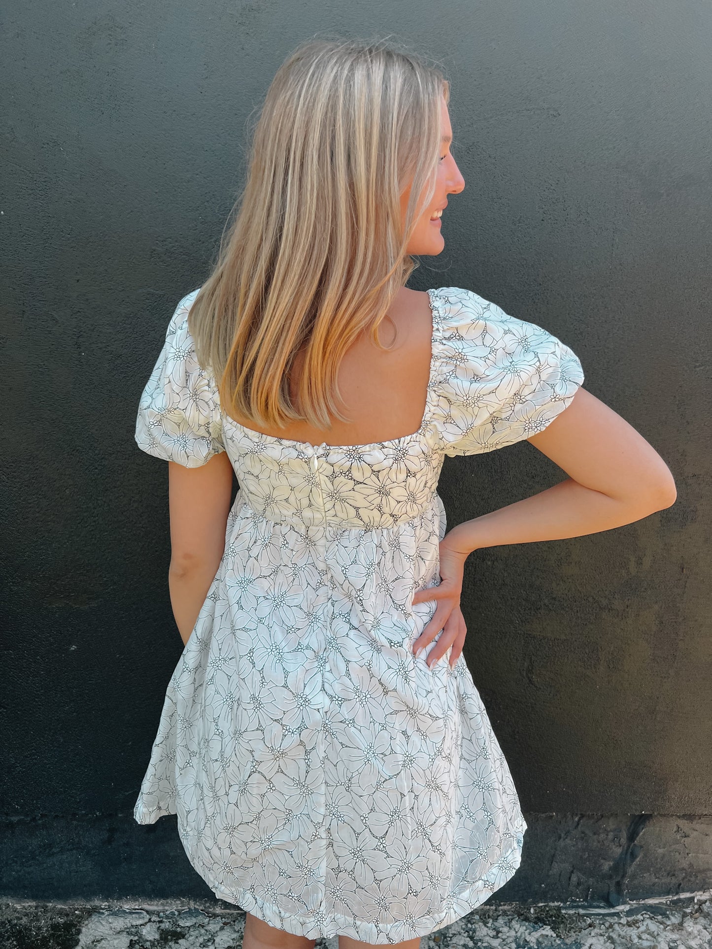 Garden Glory Babydoll Dress | Back View