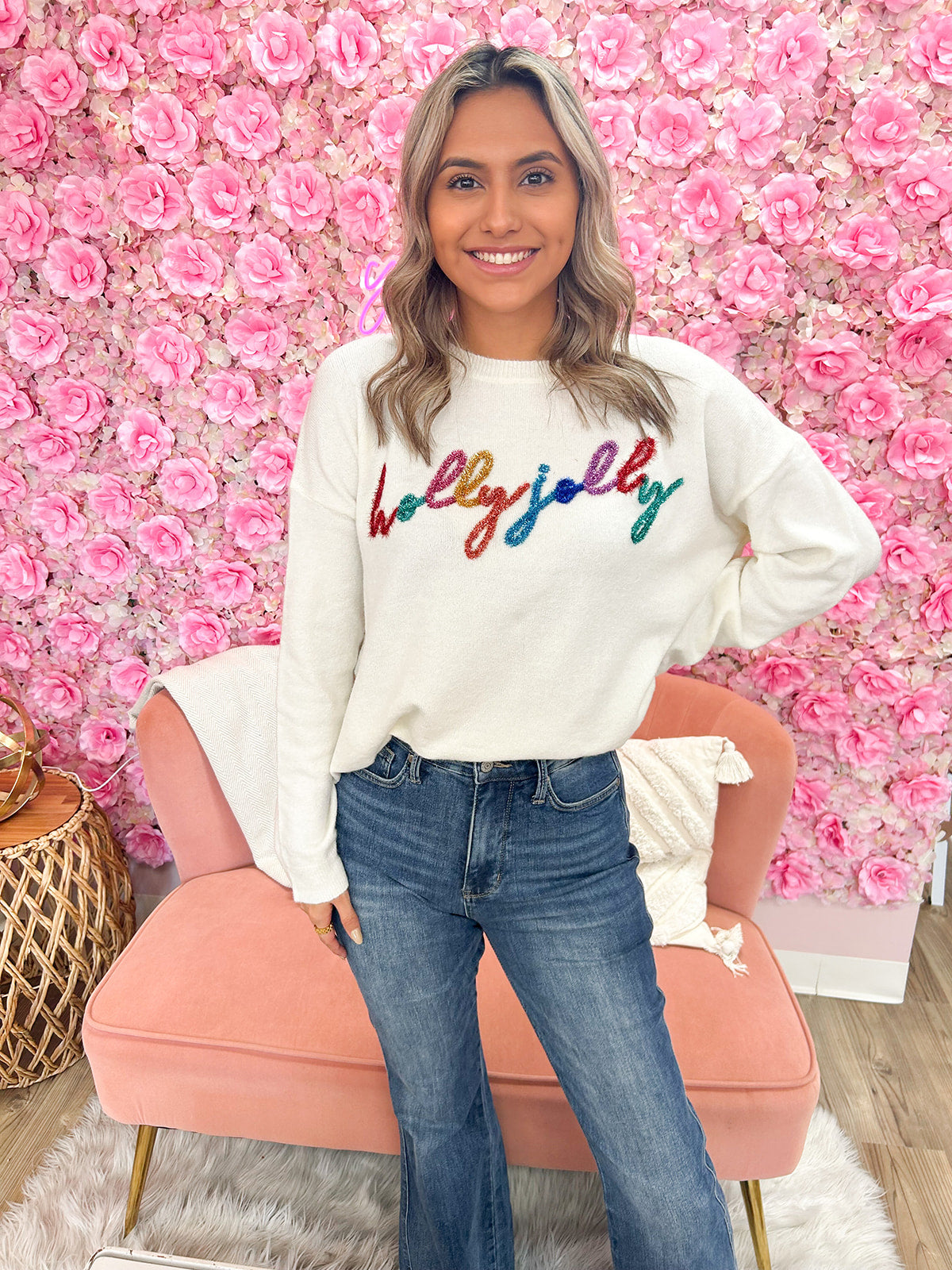 Holly Jolly Pullover Sweater | Styled View