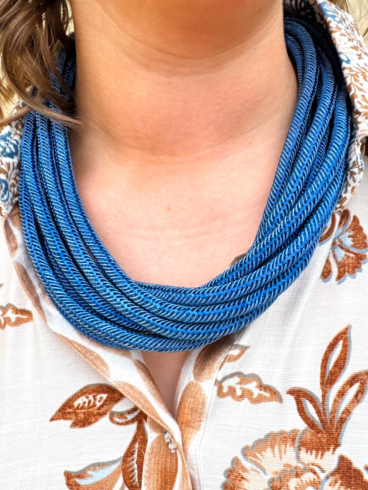 Rachel Rope Necklace in Cobalt