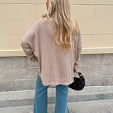 Autumn Ease Mock Turtleneck Top in Taupe