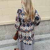 Harvest Bloom Tiered Midi Dress