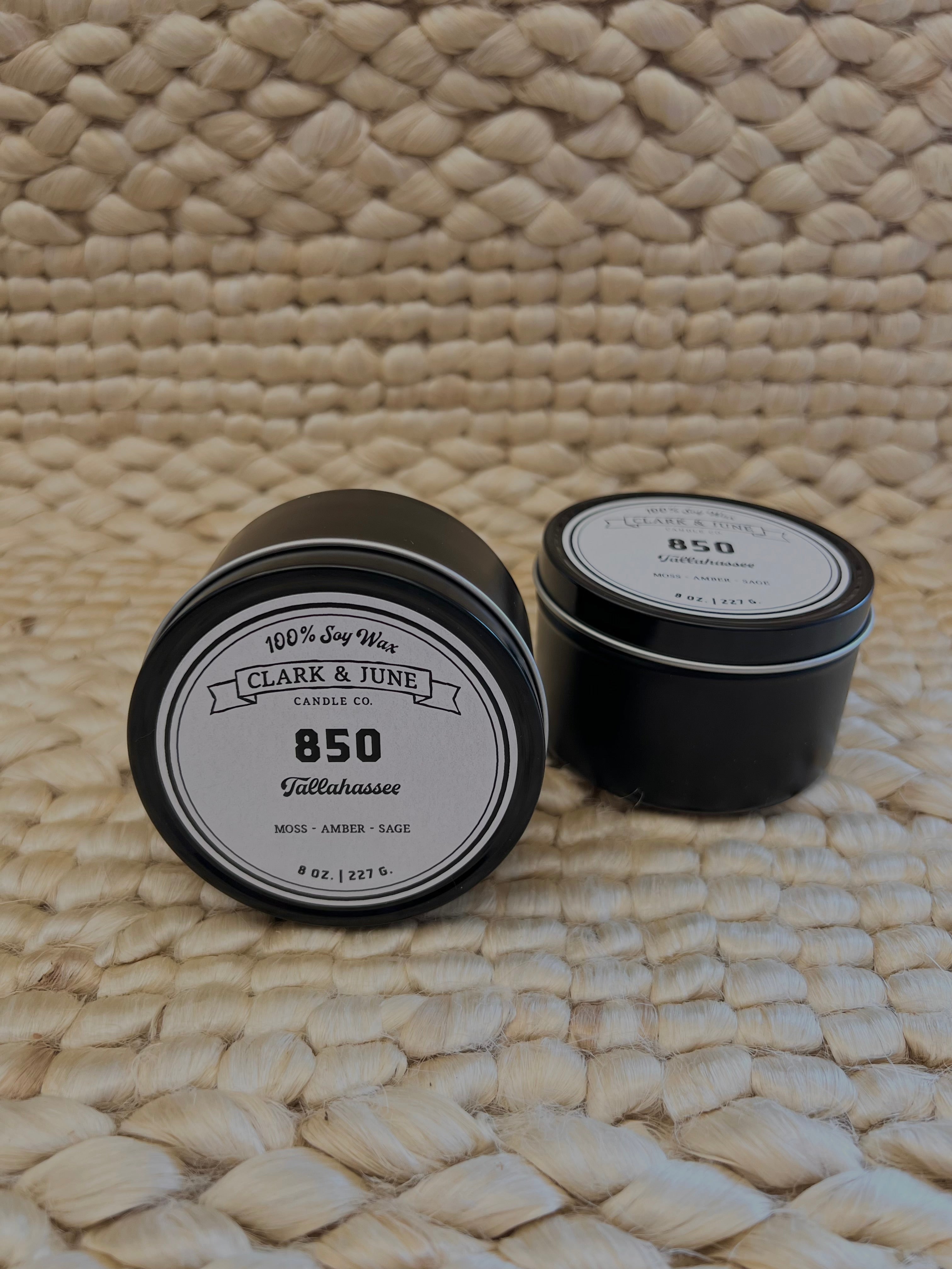 850 Soy Wax Tin Candle | Front View