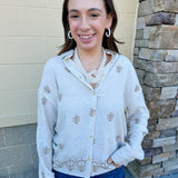 Full Of Worth Linen Button Down