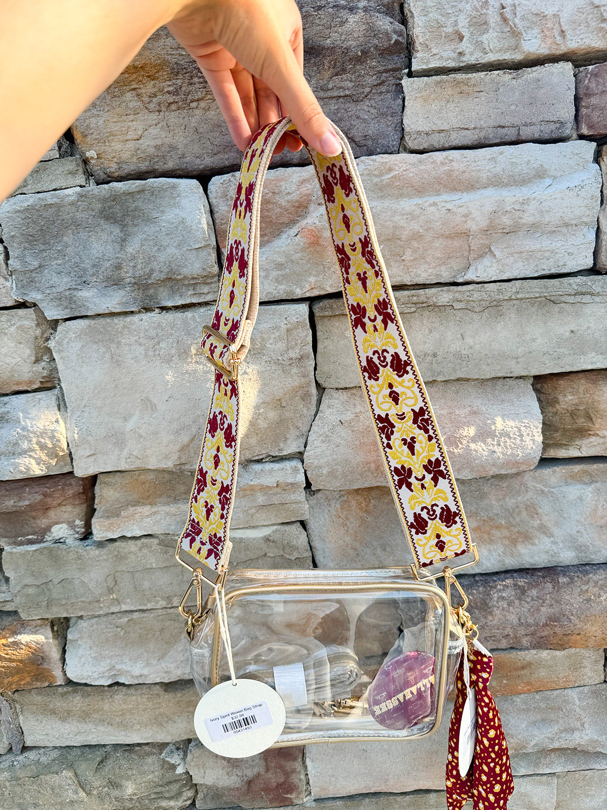 Ivory Spirit Woven Bag Strap