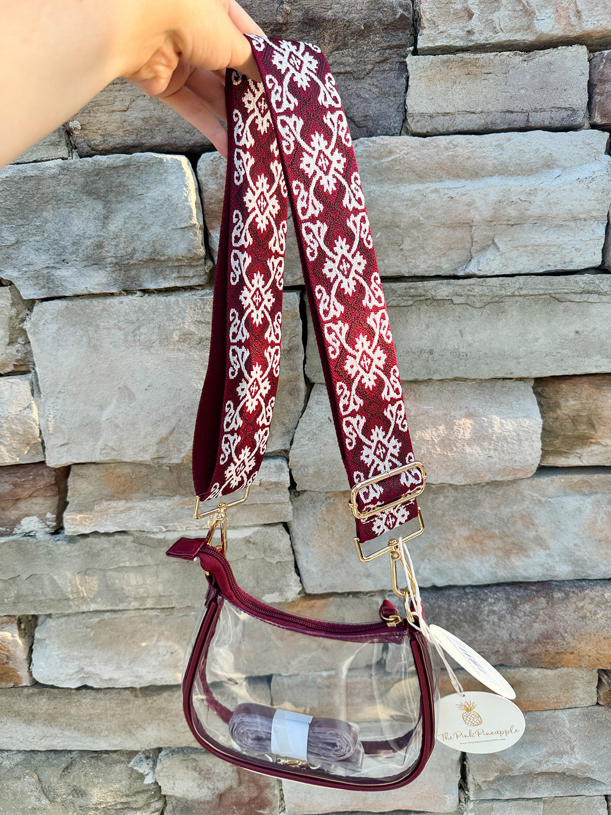 Garnet Noir Tapestry Bag Strap