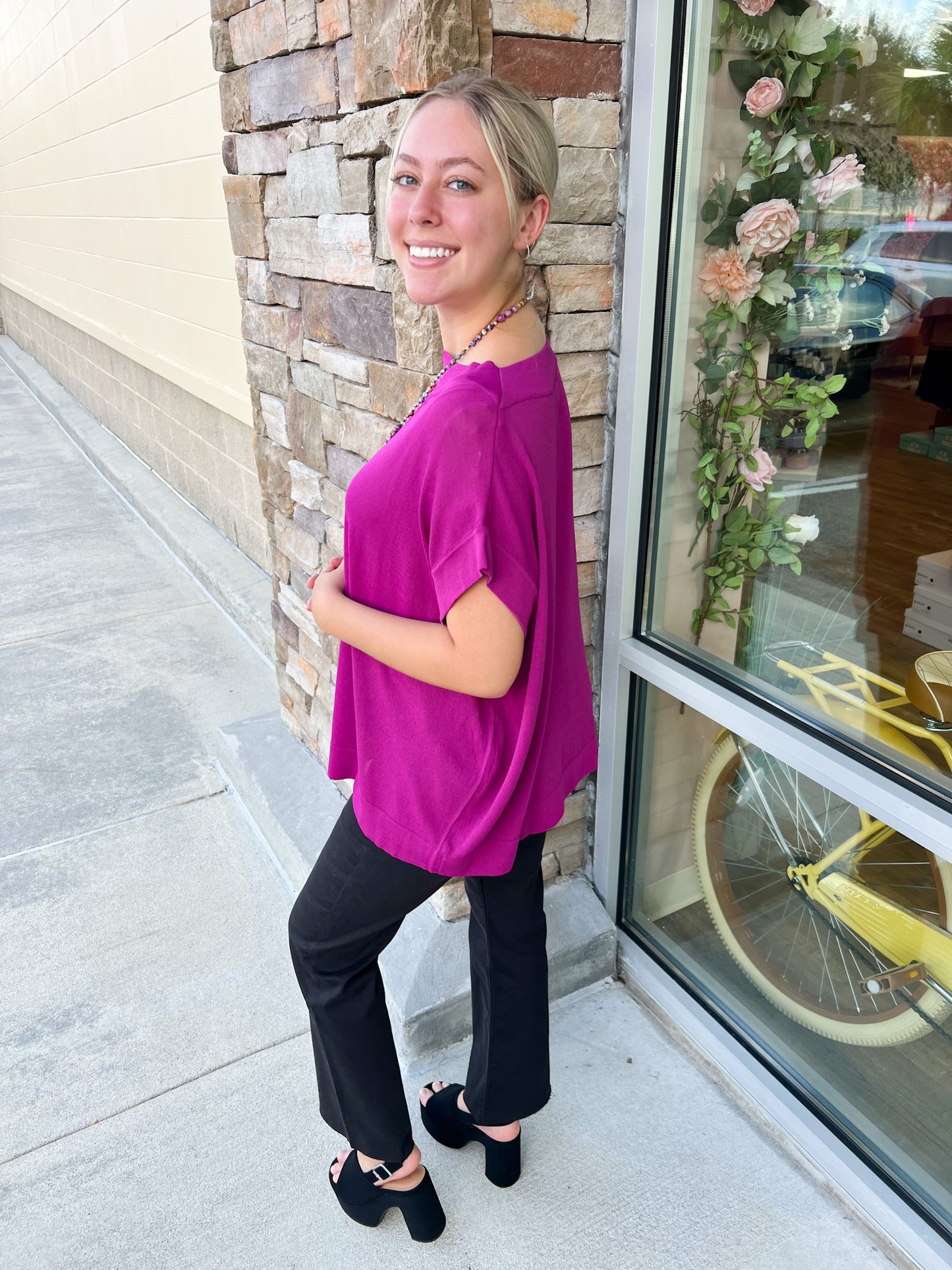 Memory Mile Boat Neck Top | Side View