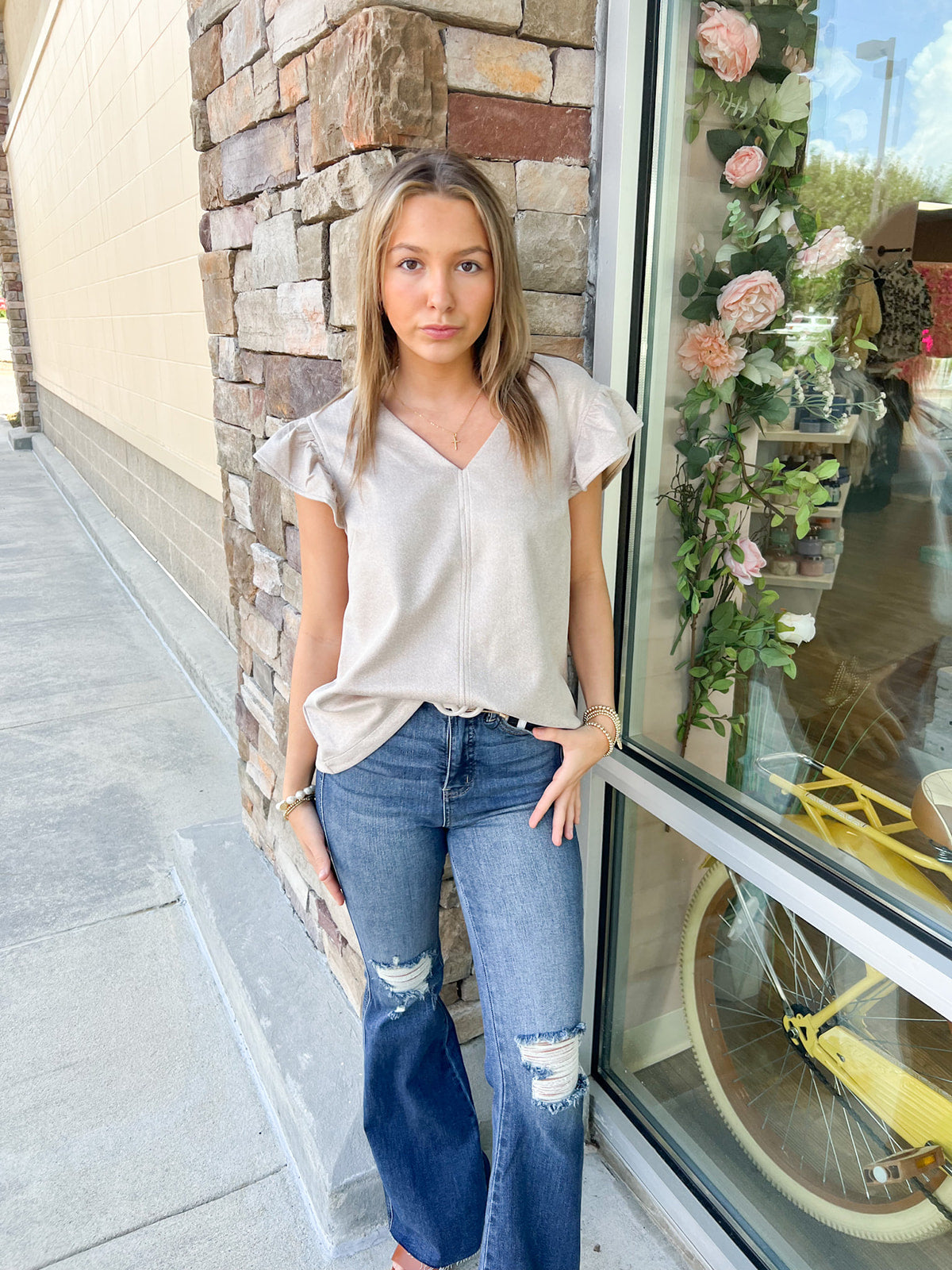 Original Dream V-Neck Ruffle Top