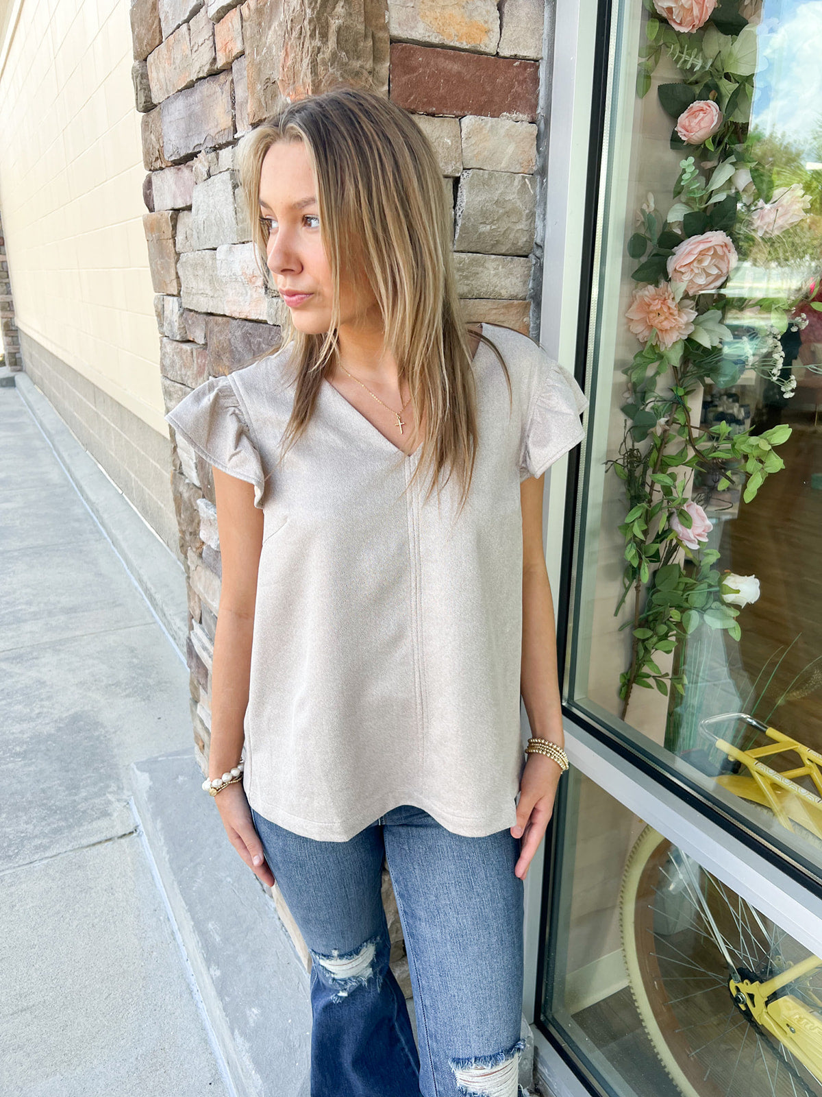 Original Dream V-Neck Ruffle Top