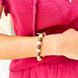 Michelle McDowell Myles Garnet & Gold Bracelet