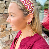 Michelle McDowell Luna Capri Crush Garnet & Gold Headband