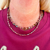 Autumn Layered Beaded Necklace