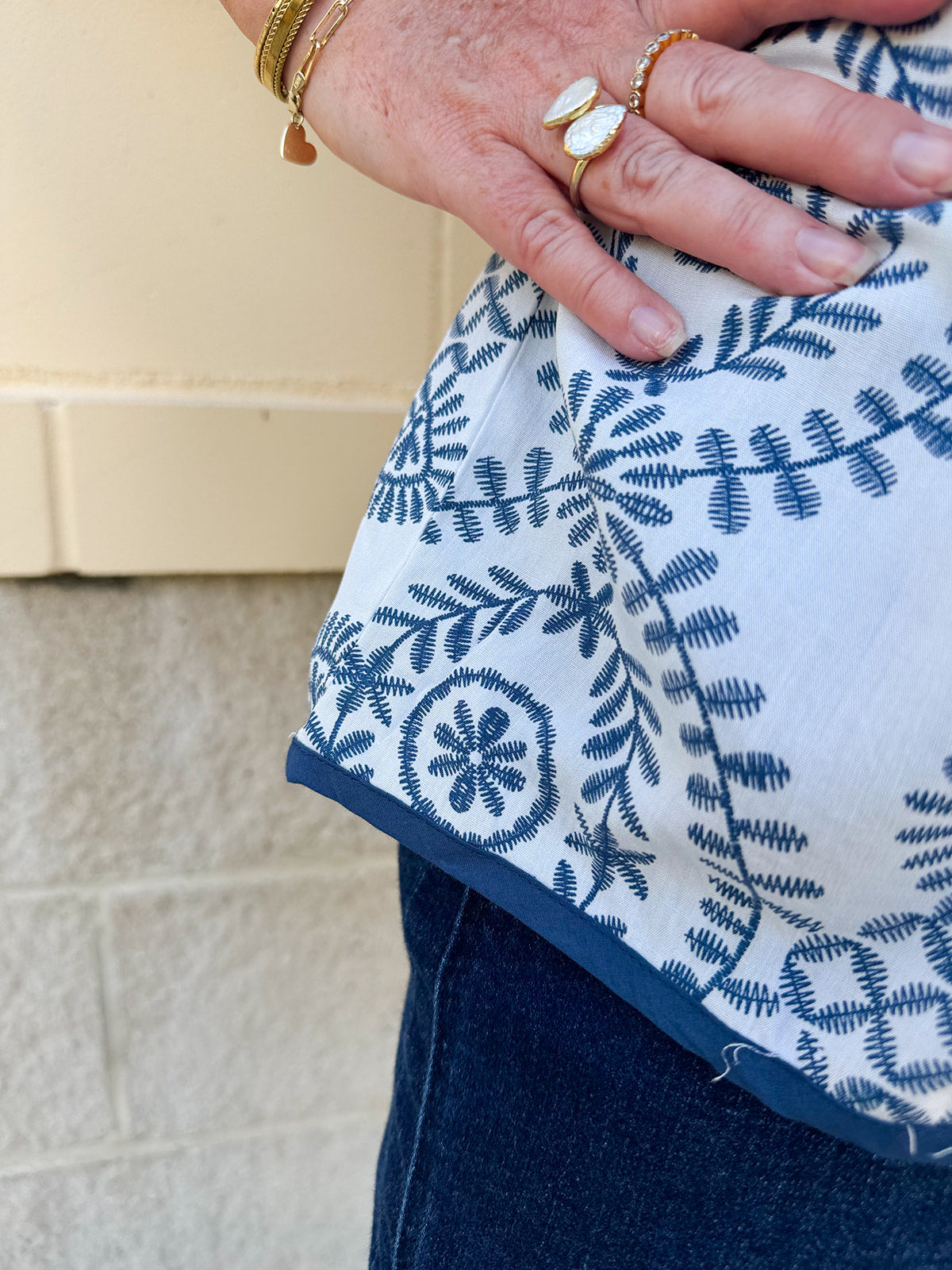 June Bug Ruffle Top detail