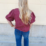 Spirit State Puff Sleeve Blouse
