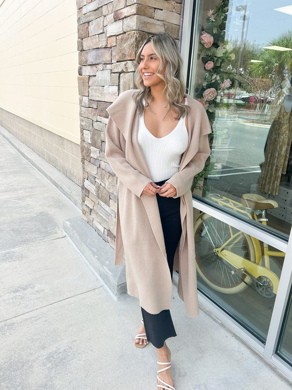 Lovely Tokens Drape Cardigan | Front View