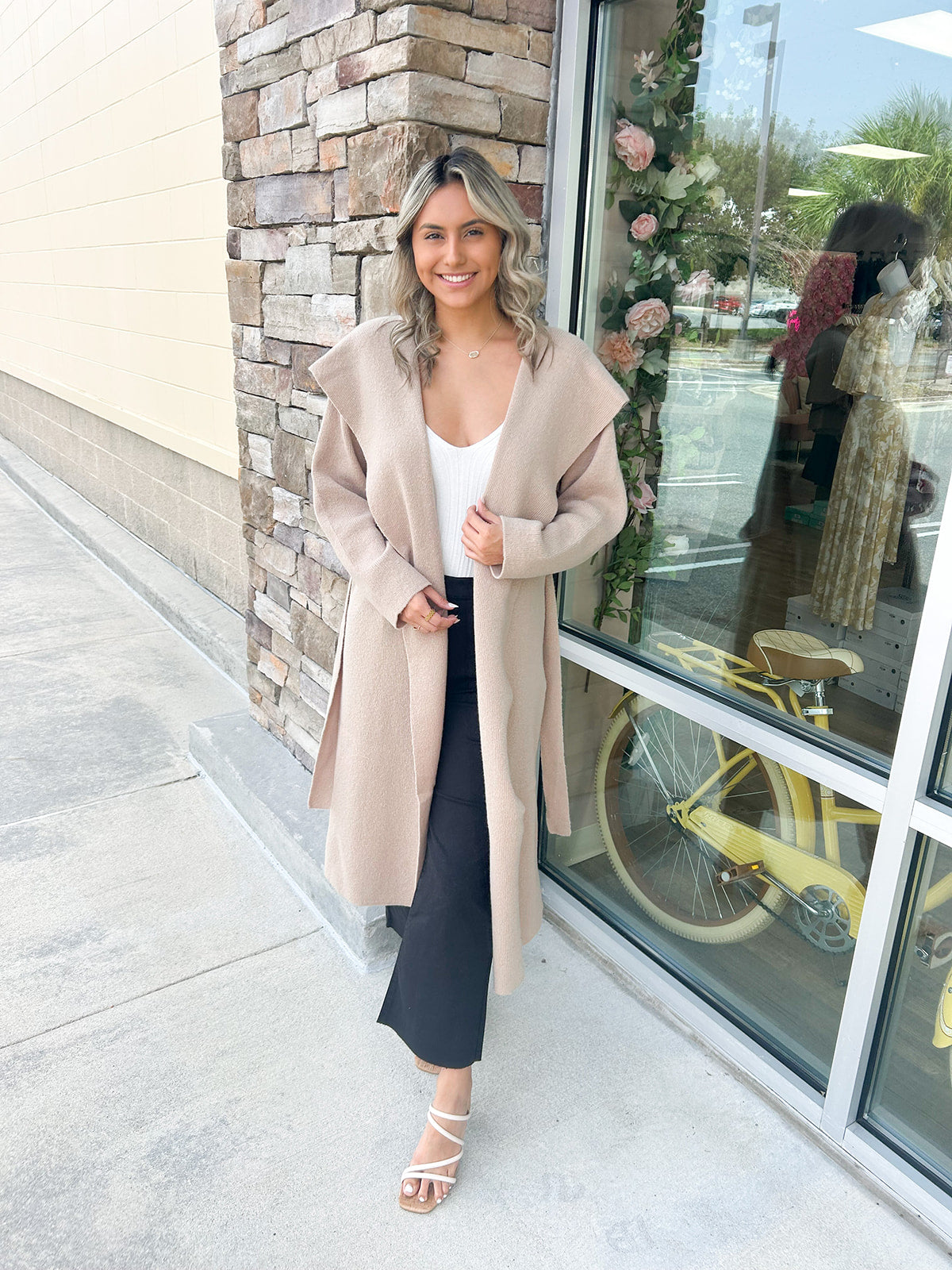 Lovely Tokens Drape Cardigan | Front View