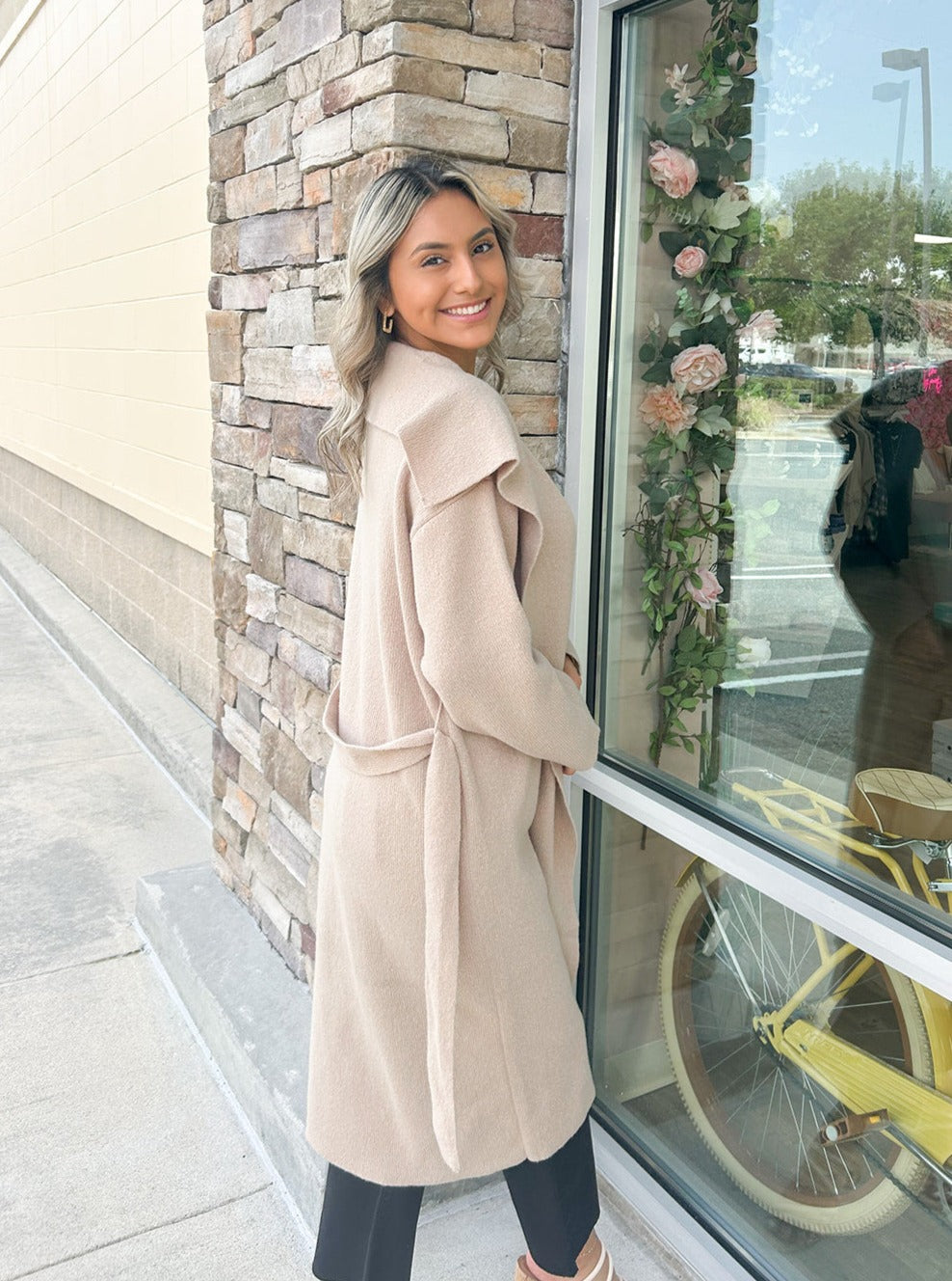 Lovely Tokens Drape Cardigan | Side View