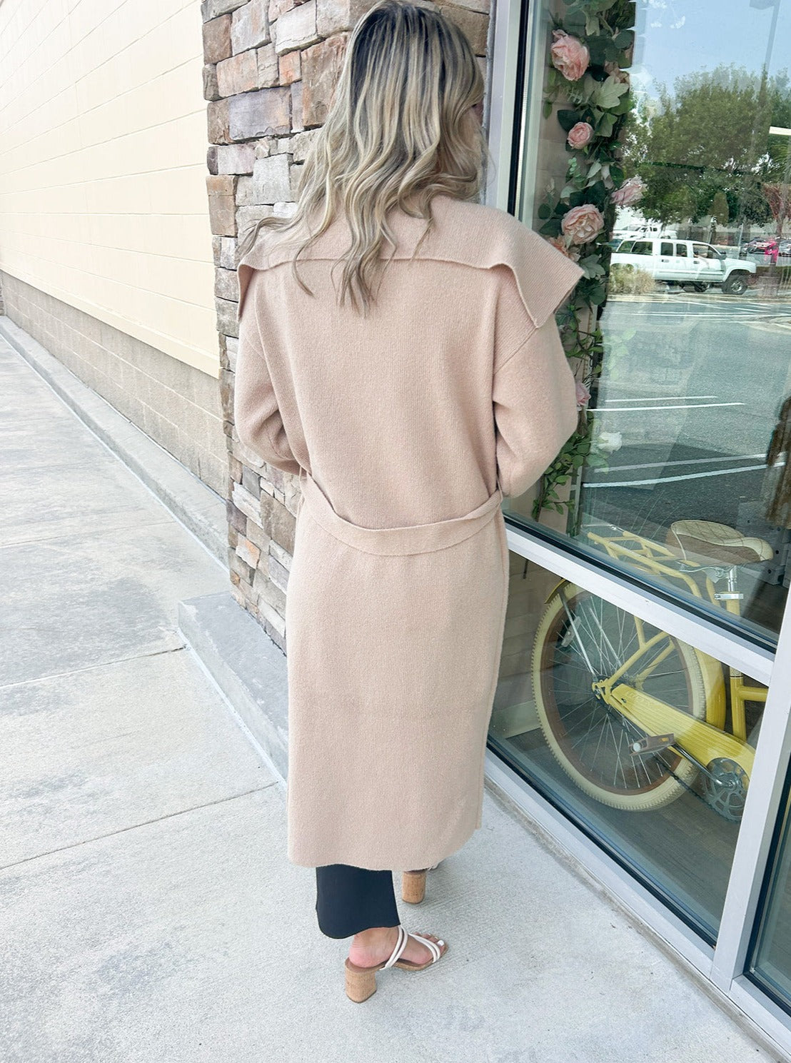 Lovely Tokens Drape Cardigan | Back View