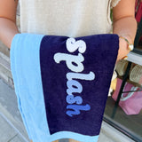 {FINAL SALE} Mudpie Splash Navy Beach Towel