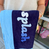 {FINAL SALE} Mudpie Splash Navy Beach Towel