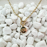 Lotus Flower Coin Charm