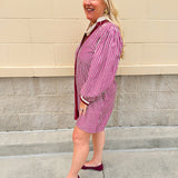 Harvest Stripe Charm Mini Dress