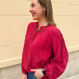 Chief Chic Pintuck Detail Top