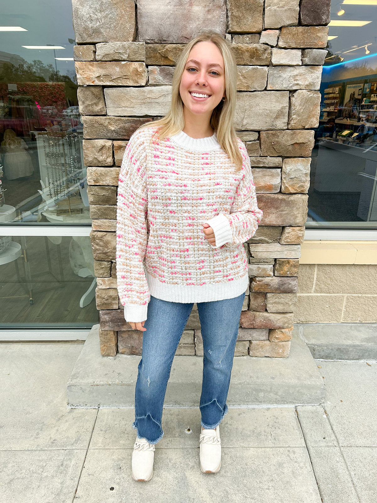 Penthouse Promises Sweater Knit Top | Front View