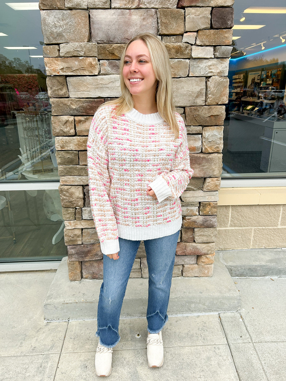 Penthouse Promises Sweater Knit Top | Front View