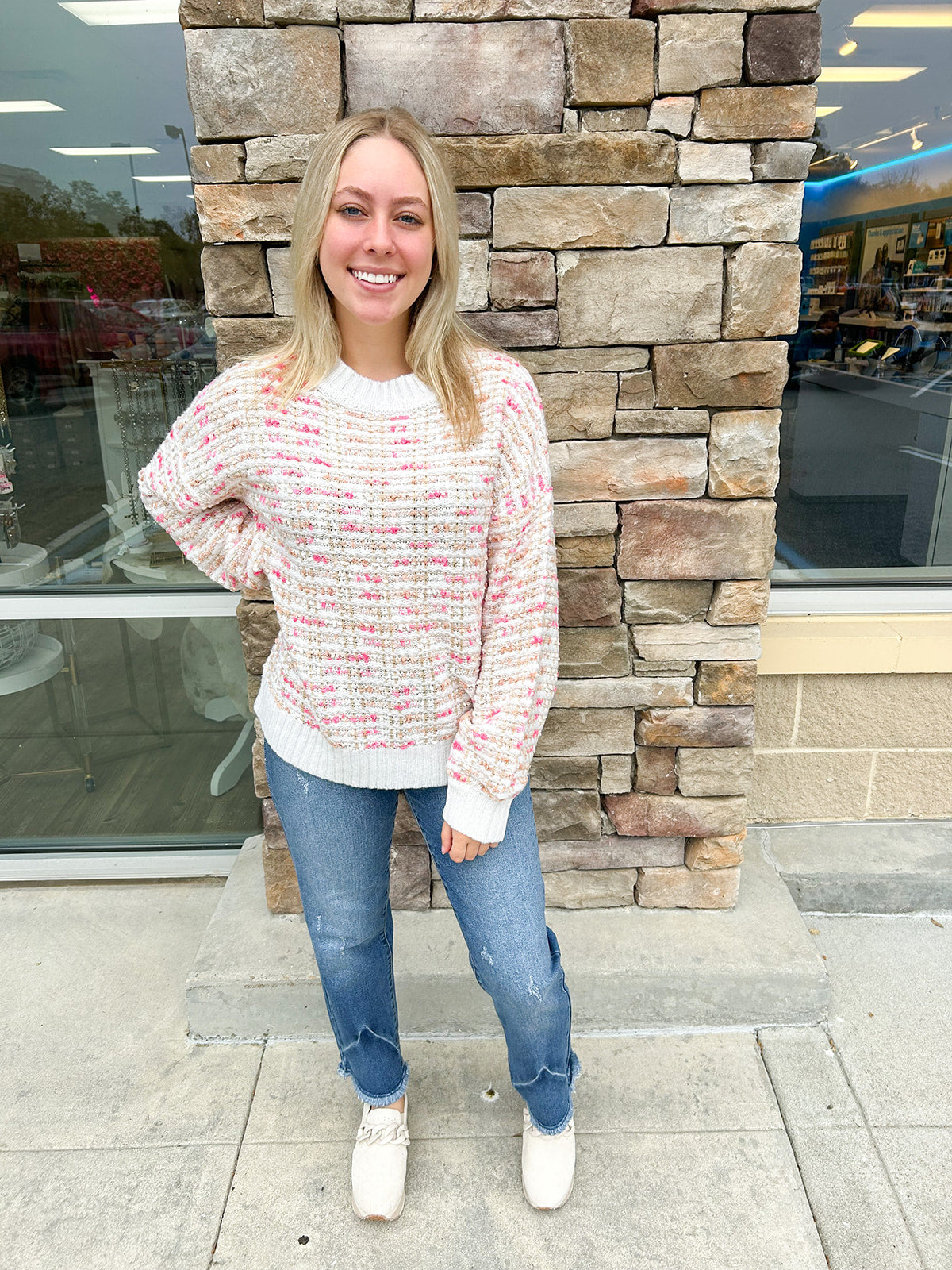 Penthouse Promises Sweater Knit Top | Front View
