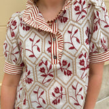 Golden Bloom Embroidered Top