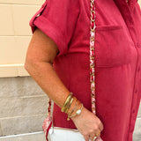 Garnet Tile Scarf Bag Strap