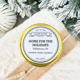 Home For The Holidays Tin Candle