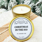 Christmas In The 850 Tin Candle