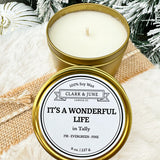 It's A Wonderful Life Tin Candle