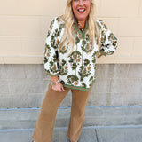 Harvest Trails Tassel Blouse in Olive