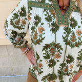 Harvest Trails Tassel Blouse in Olive
